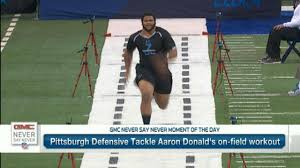 Aaron donald has made the pro bowl every year he has played in the nfl and has won the nfl defensive player of the year for the past two seasons. Aaron Donald Dominates Combine
