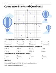 Starting with the basics, what is a quadrant on a graph? Coordinate Plane And Quadrants Worksheet Education Com