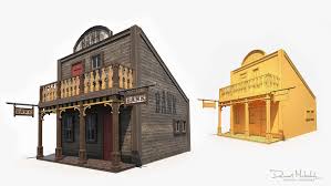 3d Model Old Western Bank Turbosquid 1219944 Westerns 3d Model Building