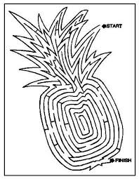 Pineapple Jpg 452 582 Coloring Pages Online Puzzles Maze