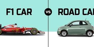 Know the differences between your favorite cars here car comparison. F1 Car Vs Road Car