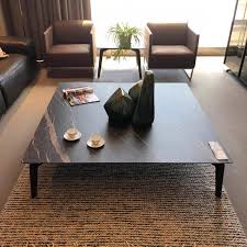 Gray medium square wood coffee table with drawers. Imported Rock Board Tea Table Square Living Room High End Size Apartment Nordic Round Coffee Table Rectangular Table Living Room Cabinets Aliexpress