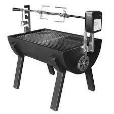 Jumbuck Novo Small Charcoal Spit Roaster Battery Spit Roaster Fire Pit Bbq Portable Bbq
