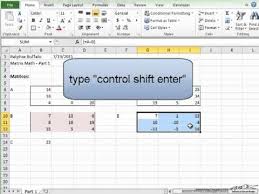 Matrix Math Excel 1 Matrices Math Math Excel