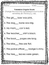 If you like anything here and want more, please support tefltastic. Singular Possessive Nouns Worksheets Teachers Pay Teachers