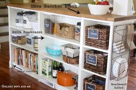 You'd be surprised how easy it is to make this wooden and concrete kitchen island from just a few simple tools and materials. Diy Kitchen Island Made From Billy Bookcases Ikea Hackers