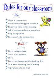 Rules Chart Esl Worksheet By Jenna M