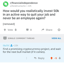 Finally, understand the importance of holding your own private keys inside a hardware wallet such as a ledger or trezor. Downvoted For Suggesting An Investment In A Cryptocurrency Project Is This A Good Sign Of Capitulation Cryptocurrency