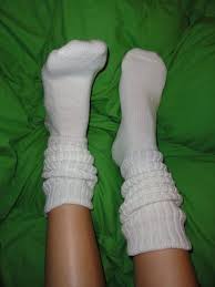 Well Worn Trashed Womens White Wigwam Wool Slouch Socks Private Slouch Socks Socks Slouched
