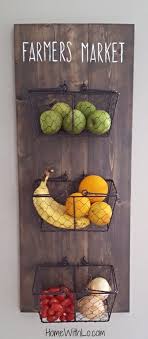 Step By Step Tutorial On How To Make Your Own Diy Hanging Fruit Basket Homewithlo Com Rustic Kitchen Decor Fruit And Vegetable Storage Kitchen Wall Decor