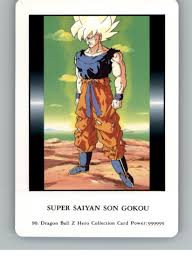 When toriyama started his first draft of dragon ball, he originally planned on making goku full monkey to make the series more faithful to journey to the west. 2000 Dragon Ball Z Hero Collection Series 1 90 Super Saiyan Son Goku Nm Mt