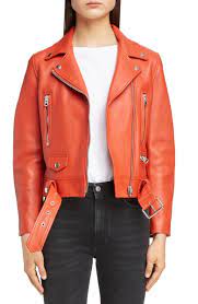 Acne Studios Mock Core Leather Moto Jacket Nordstrom Red Leather Jacket Leather Jacket Leather Moto Jacket