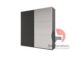 Add elegance to your room with this contemporary double wardrobe. Tall Wardrobe Dark Grey Wardrobe Mirror Big Wardrobe Shelves Rails Rose
