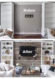 Creative Wood Pallet Wall Makeover 16 Best Diy Furniture Projects Revealed Update Your Home On A Budget Living Room Makeover Home Remodeling Room Makeover