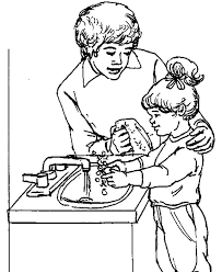 This printable hand washing colouring page is the perfect activity to do with your child to encourage hand washing. Hand Washing Coloring Sheets