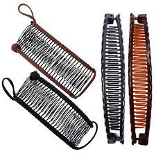 Metal hair clip clamp butterfly flower claw diamante crystals for thick hair. Amazon Com 4pcs Banana Hair Clips Classic Clincher Combs Large Vintage Banana Clips Comb Tool For Thick Hair 30 Combs Elastic Stretch Double Combs Clip Claws Set Afro Hair Magic Ponytail Holder