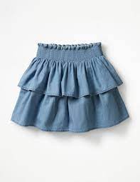 ruffly denim skirt chambray faldas chambray denim faldas ruffly skirt sirin elbiseler bebek elbisesi kiz bebek kiyafetleri