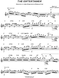 It's best to first follow the piano tutorial, first work out the right hand, then the left hand and combine them only at the end. Scott Joplin The Entertainer Sheet Music Leadsheet Flute Violin Oboe Or Recorder In C Major Transposable Download Print Sku Mn0092056