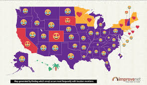 This Map Shows The Most Popular Emojis In Every State Beautiful Images Nature Emoji Map