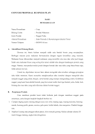 Cara membuat proposal usaha yang baik dan benar. Contoh Proposal Business Plan