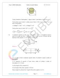 Georgia test practice what is the height of a rectangular prism with a volume of 63 cubic feet and a base area of 15 square feet? Ncert Solutions For Class 10 Surface Areas And Volumes