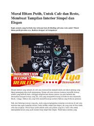 Maybe you would like to learn more about one of these? Mural Hitam Putih Untuk Cafe