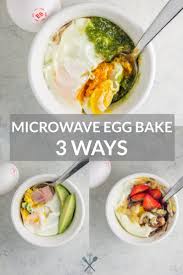Simply crack a fresh egg over our chopped veggies, shredded cheese, hearty meats and ore ida potatoes, then stir, microwave, and enjoy. Microwave Egg Bake 3 Ways Recipe Baked Eggs Microwave Eggs Whole 30 Breakfast