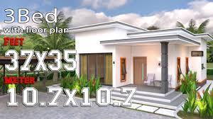 18 the bedroom in this layout are separated by. House Plans 10 7x10 5m With 2 Bedrooms Flat Roof Samhouseplans
