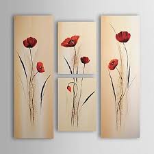 Ode Rin Art Christmas Gift 100 Hand Painted On Canvas Modern Abstract Red Flowers Oil Painti Floral Oil Paintings Oil Painting Abstract Canvas Art Wall Decor