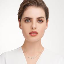 Amazon.com: MORGAN & PAIGE .925 Sterling Silver Rhodium Plated Chevron V  Bar Design Pendant Sterling Silver Necklace for Women