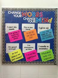 Positive Thinking Bulletin Board Growth Mindset School Classroom Classroom