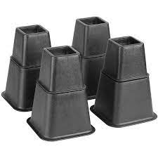 simplify 8 piece adjustable bed risers set walmart com bed risers adjustable bed risers bed lifters