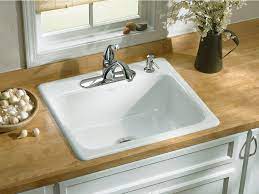 K 5964 4 Mayfield Top Mount Kitchen Sink With Four Faucet Holes Kohler In 2021 Top Mount Kitchen Sink White Kitchen Sink Single Bowl Kitchen Sink