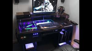 Ultimate Gaming Pc Custom Desk Build Log Diy Computer Desk Gaming Computer Desk Cool Computer Desks