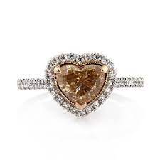 Heart Chocolate Diamond Halo Ring Heart Engagement Rings Heart Shaped Diamond Engagement Ring Heart Shaped Engagement Rings