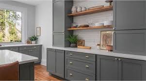 A light gray stain will give your cabinets character, is unexpected and allows you to retain a soft, light, neutral look that easily works with many design styles, finishes, materials and colors. Kitchen Cabinetry