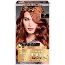 L Oreal Superior Preference Fade Defying Colour Shine System 45 Medium Copper Brown In 2021 Loreal Paris Hair Color Hair Color Loreal