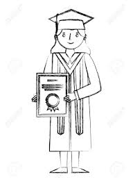 Drawing mandalas can be very relaxing, and it's you who decides what the final result of this easy drawing is supposed to look like. Graduate Woman In Graduation Robe And Cap Holds Diploma Vector Stock Photo Picture And Royalty Free Image Image 105630957