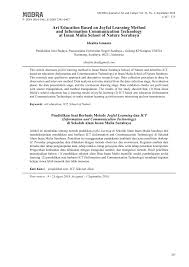 Entri kata dasar ini didaftar sebagai doa1, doa2, doa3, dan doa4. Pdf Art Education Based On Joyful Learning Method And Information Communication Technology At Insan Mulia School Of Nature Surabaya