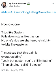 Twitter Is Having A Field Day With These Gaston Song Remixes Funny Songs Movie Quotes Funny Funny Song Parody