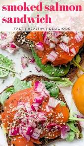 Easy No Fuss Smoked Salmon Sandwich Recipe In 2020 Smoked Salmon Sandwich Fish Recipes Healthy Easy Smoked Salmon Recipes
