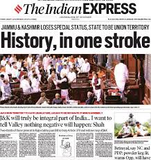 We want to help you understand english more. Article 370 And J K News Here S What Newspaper Headlines Said On The Kashmir Decision