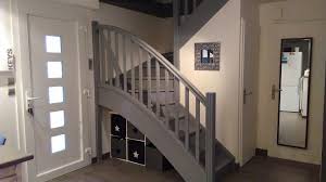Escalier Repeint En Gris Escalier Peint Decoration Escalier Escalier