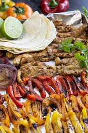 Healthy 20 Minute Chili Lime Sheet Pan Chicken And Shrimp Fajita Recipe A Weeknight Dinner Of Vegg Chicken Fajita Recipe Healthy Weeknight Meals Fajita Recipe