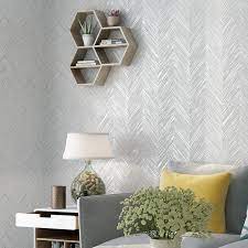 Wallpaper ideas for living rooms. Grey Cream White Coffee Beige Bedroom Living Room Textured Wallpaper Modern Plain Zig Zag Wall Paper 10m Home Decor Wallpapers Aliexpress