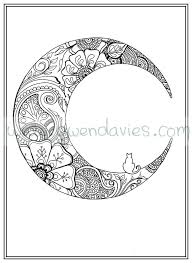 Free printable geometric design coloring pages. Mandala Moon Coloring Pages For Adults Novocom Top