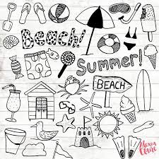 Beach Theme Black And White Beach Clipart 50 Off Beach Clipart 17 Hand Drawn Beach Svg Travel Beach Clipart Clip Art How To Draw Hands