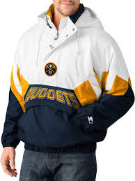 Find new and preloved denver nuggets items at up to 70% off retail prices. Starter Men S Denver Nuggets Line Up Hooded Pullover Jacket Dick S Sporting Goods