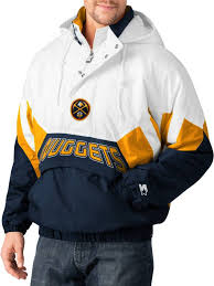 Find great deals on denver nuggets gear at kohl's today! Starter Men S Denver Nuggets Line Up Hooded Pullover Jacket Dick S Sporting Goods