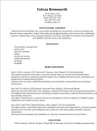 1 Personal Banker Resume Templates Try Them Now Myperfectresume